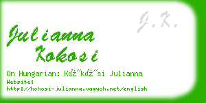 julianna kokosi business card